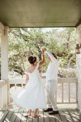 Off the shoulder bridal dress
