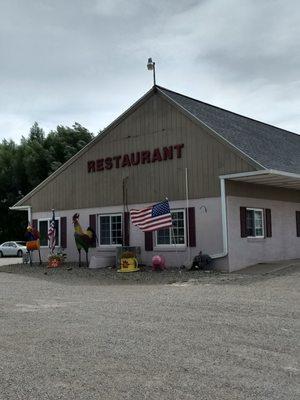 Front of restaurant.