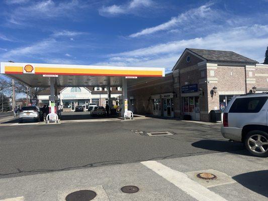 Main entrance and pumps