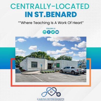 Centrally Located in St.Benard in the Professional Building lower level suite #9.