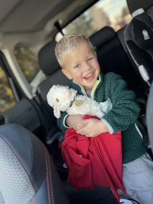 they send home "little lamb" to take care of and they let the kids talk about their time with little lamb!