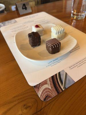 Chocolates with wine tasting
