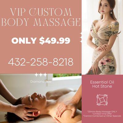 Diamond Spa
2808 N County Rd W, Odessa, TX 79764
Call Us at 432-258-8218