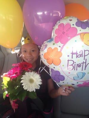 Thank you Flower Patch for delivering such a beautiful bouquet of flowers and balloons to my now 9yr old niece. She loves them!