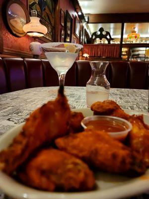 Lemon drop and spicy wings