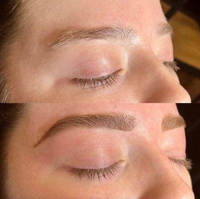 Before and After Brow wax by Paola