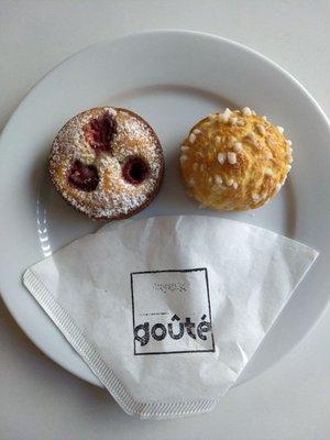 Raspberry financier, chouquette - Goûté Bakery popup
