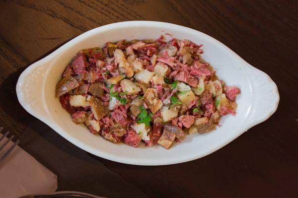 Slow cooked "real deal" house corned beef hash