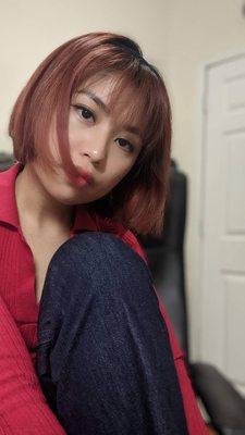 My wife's short hair