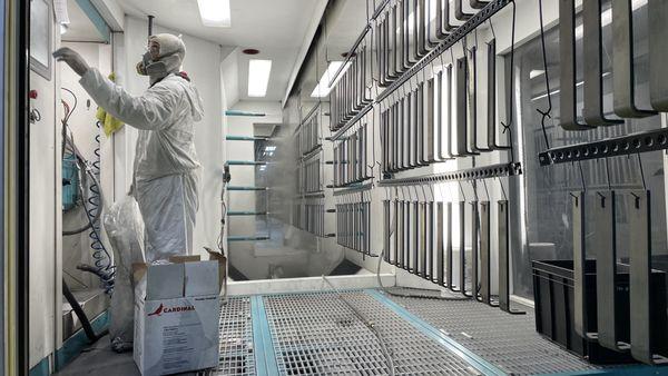 Maas Brothers Powder Coating - Quick Color Change Booth, Automated Line. Livermore, CA