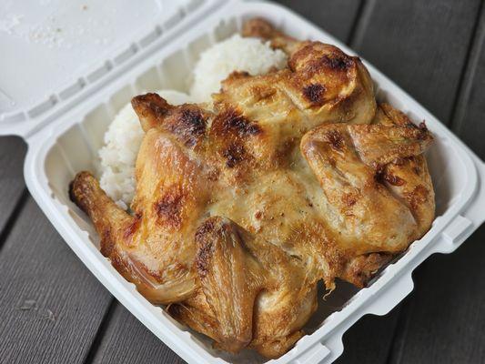 June 2025: Jumbo Plate. Whole huli huli chicken, two scoop rice, and mac salad. Was delicious. $25