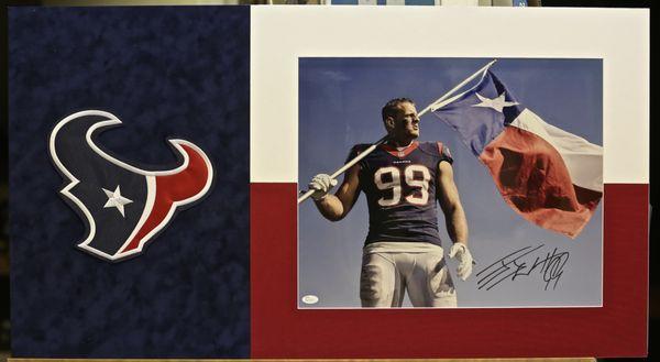 J.J. Watt signed 16x20