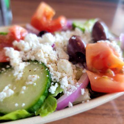 Entreea comes with side salad