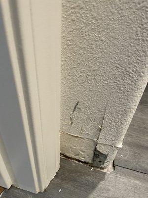 This will need to have the drywall replaced and paint