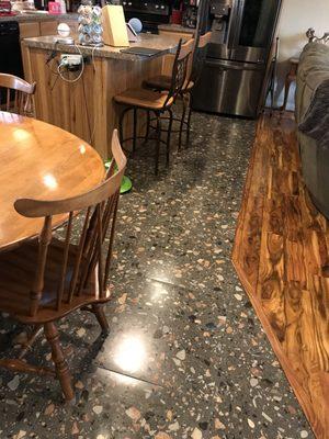 Installer was very professional ... did a great job with the existing transition strips