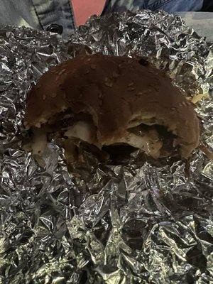 BBQ Jackfruit sandwich (I had to snap a pic before I scarfed it down! I was really good')