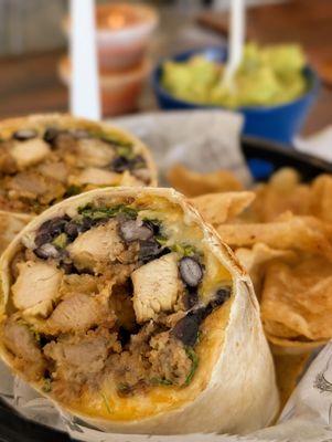 Chicken burrito today...