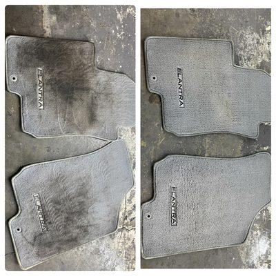 Mat cleaning with the best chemicals offered not only in the detailing world but in the carpet industry