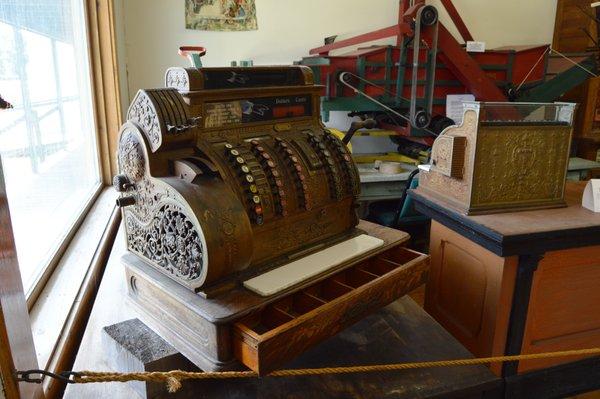 Antique register in the replica General Store