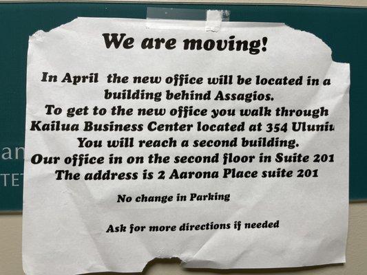 They moved! Park same place.