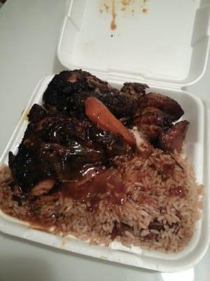 Jerk chicken.