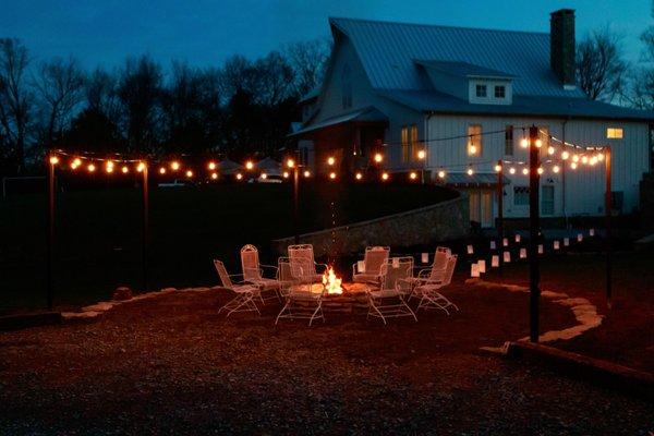 Café Lights and Fire Pit Project 2019