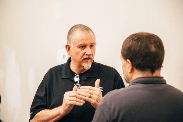 One of our coaches, BJ with a client