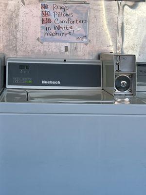 1 of 12 top load washers. Only 2 of these washers are literally working. All the rest are "Out Of Order".