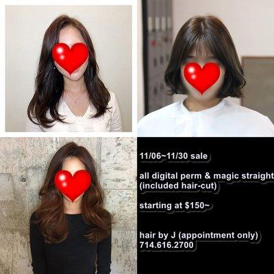 All digital perm & japanese straigtening sale :) only this month