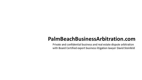 Palm Beach Business Arbitration