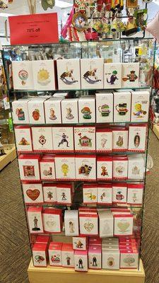 There are many Hallmark Christmas ornaments keepsakes on sale 75% off