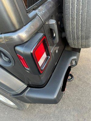 Rear number and light