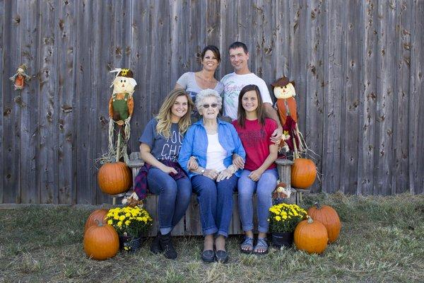 October 2016: Missy, Glen, Montana, Madelyn, and Maddy.
