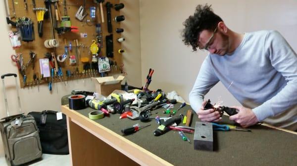 One of our many certified Technicians @ work.