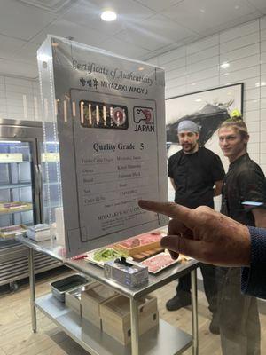 A look at the "meat room" at the entrance, so you know exactly what you are getting!