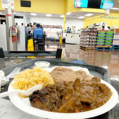 Massive chicken adobo plate $8!