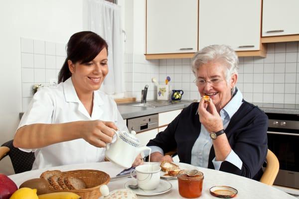Our personal care companions provide assistance with all daily activities such as meal preparation.