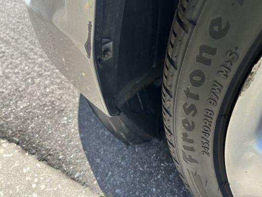 Bottom shield dropped running ground