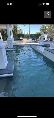 Sunny D's pool after 2 filter cleans, and an algae treatment.