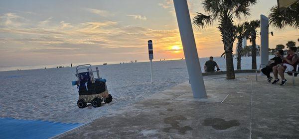Cruising on the beach with the b-wagon beach cart.