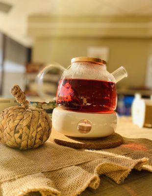 Fresh organic fruit decaf tea