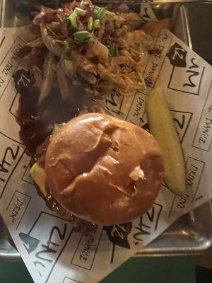 Cowboy Burger and loaded fries