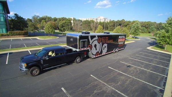 Drone Photo of Truck & Trailer