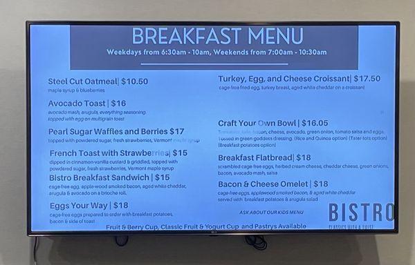 Breakfast menu (9/2025)