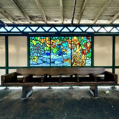 West Farms Sq-E Tremont Ave Subway Station - Naomi Campbell "Animal Tracks" 2004, spiders