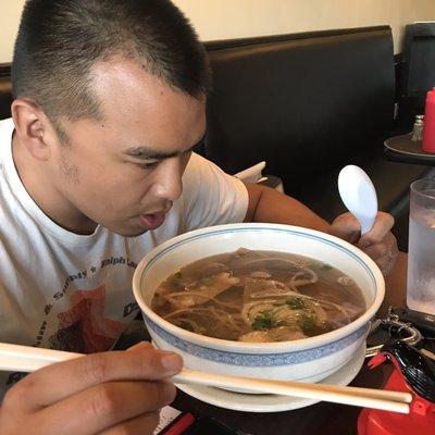 David couldn't believe how big the large was!!