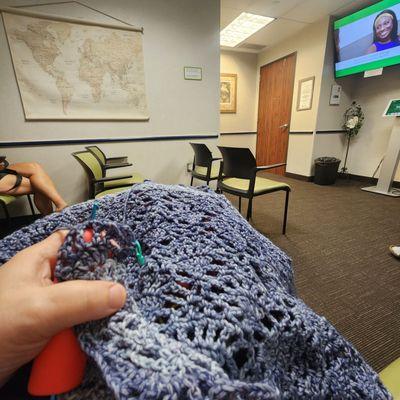 Crocheting while I wait