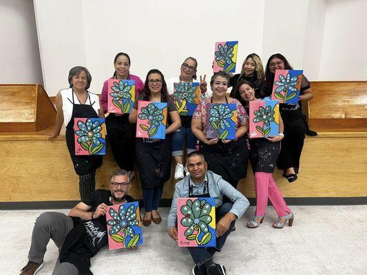Sip and Paint events in El Paso, Tx. Team building art events.