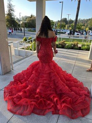 I took this picture. Posting this go show how beautiful the dress was and how he missed the whole dress!!!!!!!!!!!