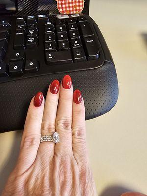 My nails BEFORE going to Resort. This is gel.